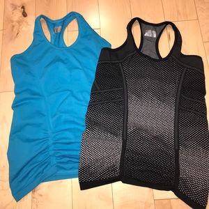 Set of two Athleta speed racer back tanks